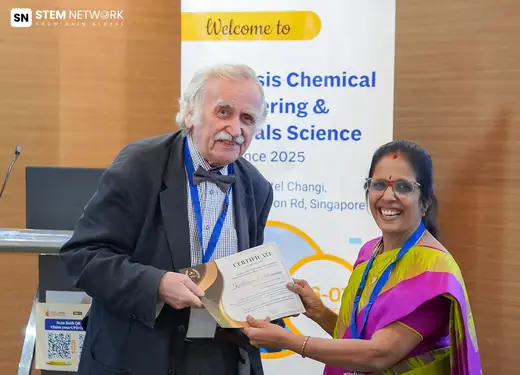 Award presented to a delegate - Materials Science, Nanotechnology, Catalysis & Chemical Engineering Conference 2025