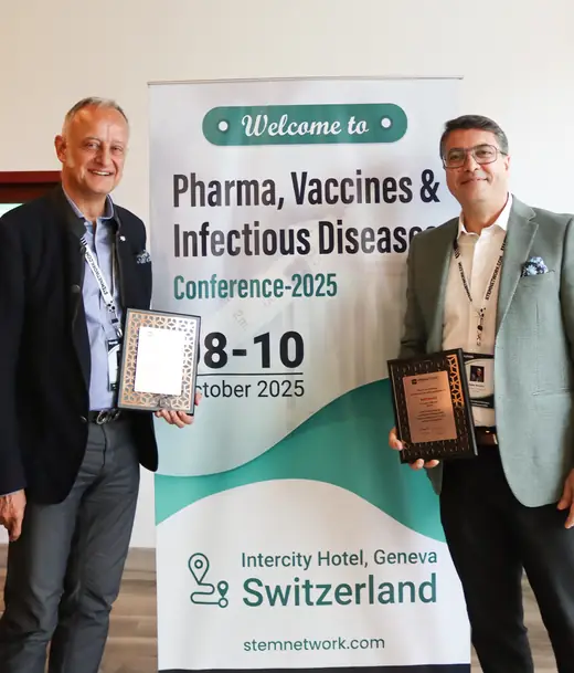 Award presented to a delegate - Pharma, Vaccines & Infectious Diseases Conference 2025