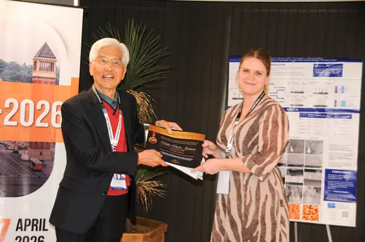 Award presented to a delegate - Materials Science, Nanotechnology & Chemistry Conference 2026